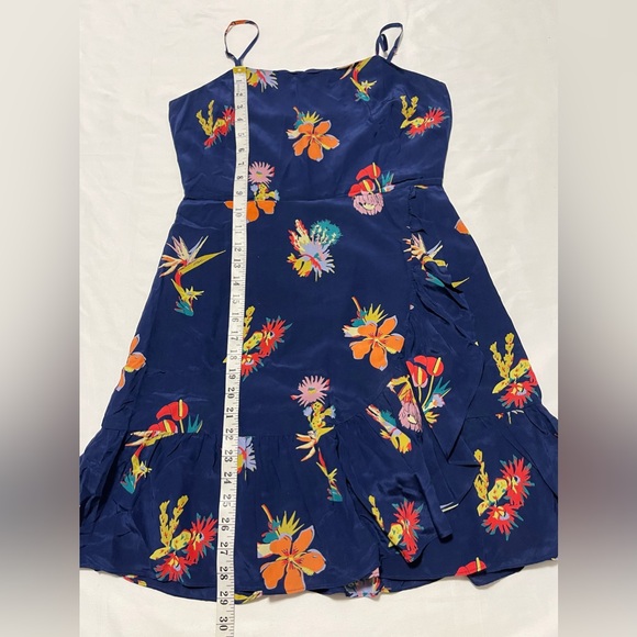 Madewell Silk Ruffle-Wrap Cami Dress in Bird of Paradise - Picture 15 of 16